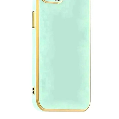 6D Golden Edge Chrome Back Cover For Realme C15 Phone Case Mobile Phone Accessories