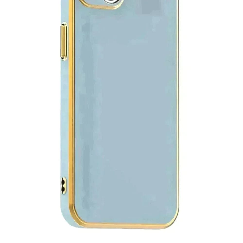 6D Golden Edge Chrome Back Cover For Realme C21Y/C25Y Phone Case Mobile Phone Accessories