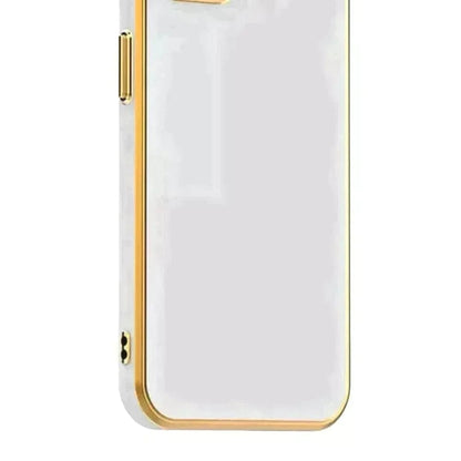 6D Golden Edge Chrome Back Cover For Realme C31 Phone Case Mobile Phone Accessories