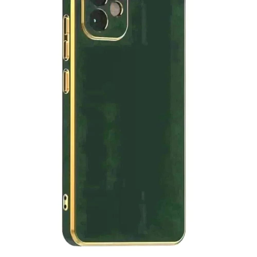 6D Golden Edge Chrome Back Cover For Realme X Phone Case Mobile Phone Accessories