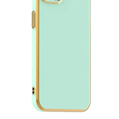 6D Golden Edge Chrome Back Cover For Redmi Note 12 Phone Case Mobile Phone Accessories