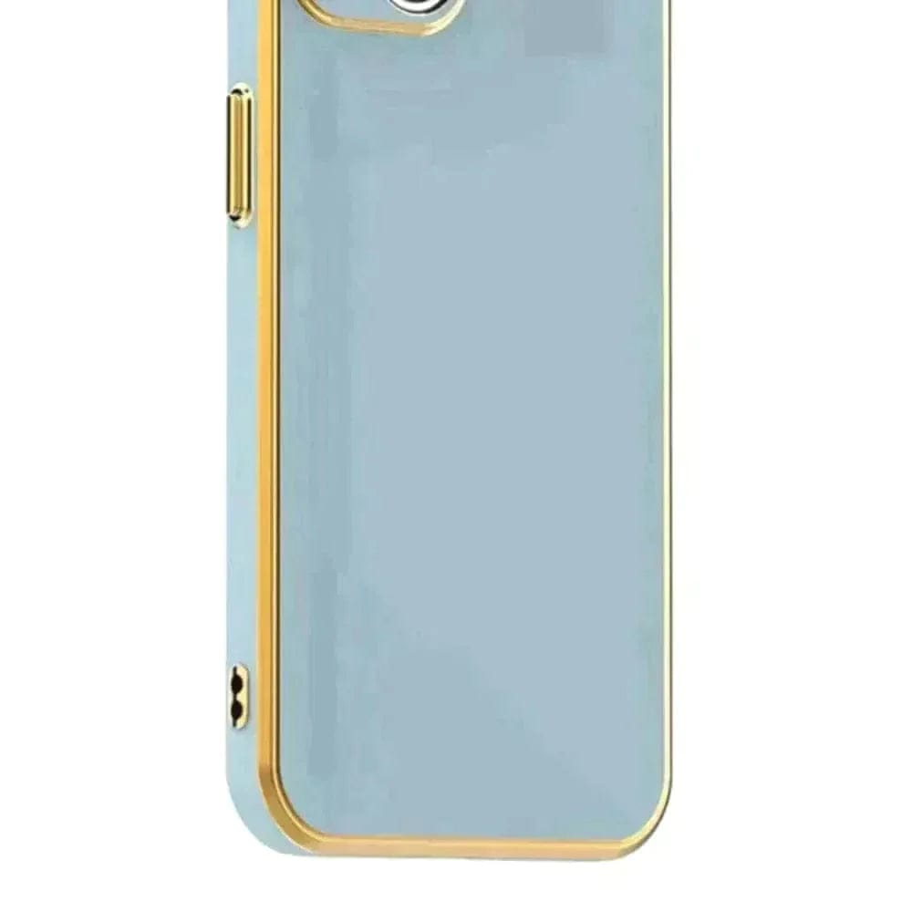 6D Golden Edge Chrome Back Cover For Samsung Galaxy A03s Phone Case Mobile Phone Accessories
