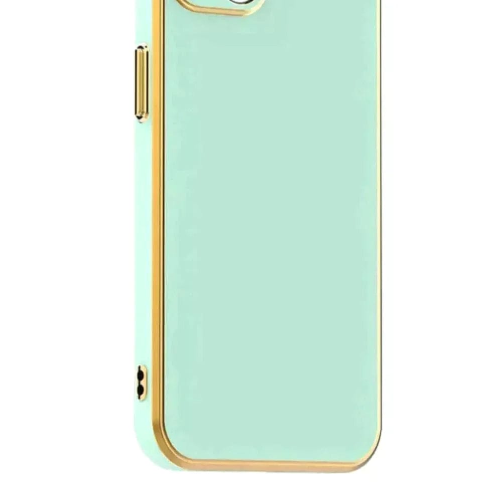 6D Golden Edge Chrome Back Cover For Samsung Galaxy A04 Phone Case Mobile Phone Accessories