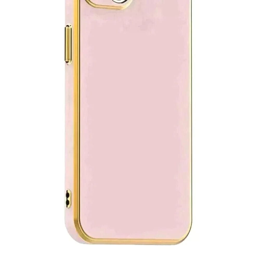 6D Golden Edge Chrome Back Cover For Samsung Galaxy A22 4G Phone Case Mobile Phone Accessories