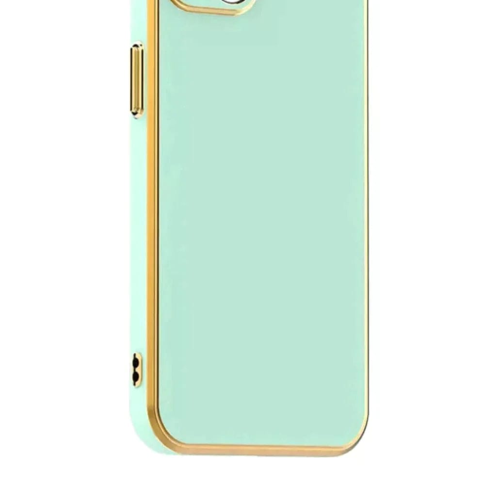 6D Golden Edge Chrome Back Cover For Samsung Galaxy A54 5G Phone Case Mobile Phone Accessories