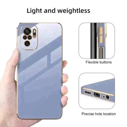 6D Golden Edge Chrome Back Cover For Samsung Galaxy M13 4G Phone Case Mobile Phone Accessories