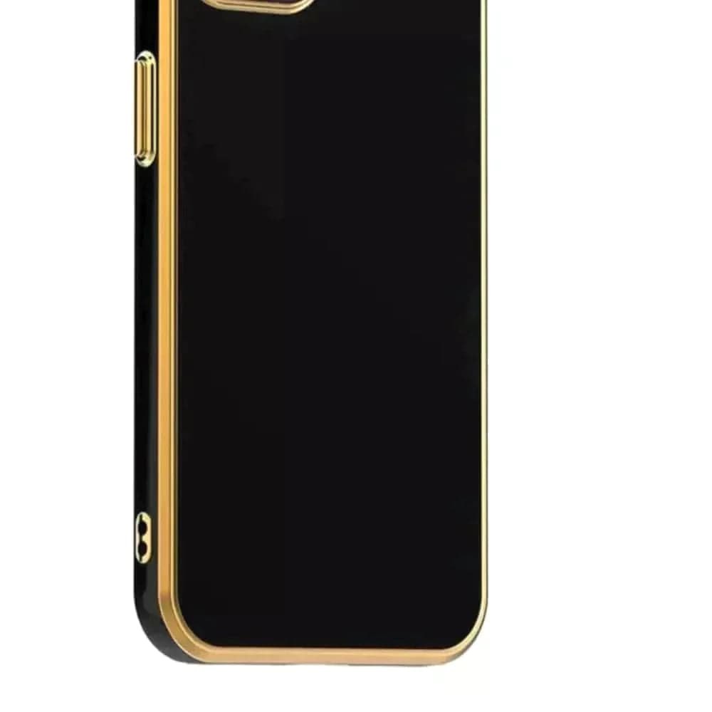 6D Golden Edge Chrome Back Cover For Samsung Galaxy M13 5G Phone Case Mobile Phone Accessories