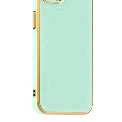 6D Golden Edge Chrome Back Cover For Samsung Galaxy M53 5G Phone Case Mobile Phone Accessories