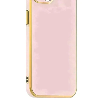 6D Golden Edge Chrome Back Cover For Vivo T1 44w Phone Case Mobile Phone Accessories