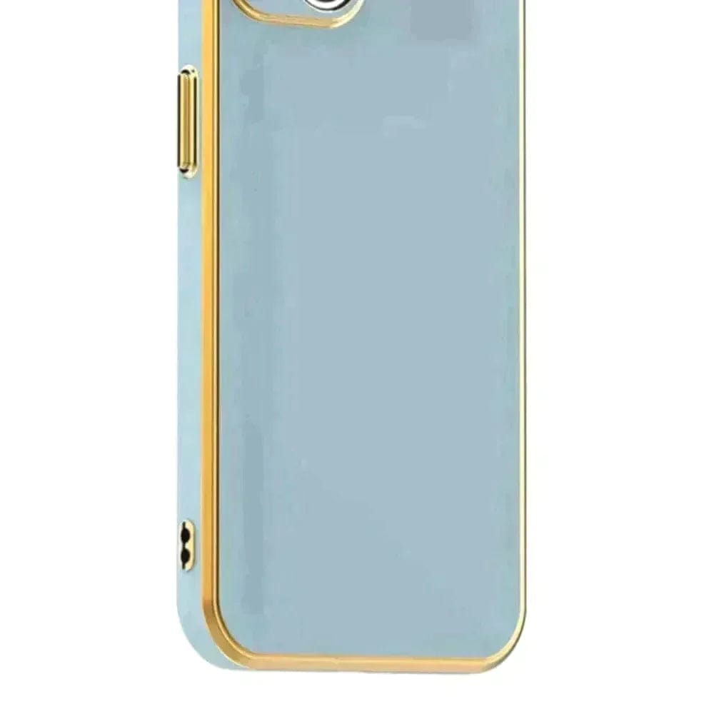 6D Golden Edge Chrome Back Cover For Vivo T1 5G/Y75 5G Phone Case Mobile Phone Accessories