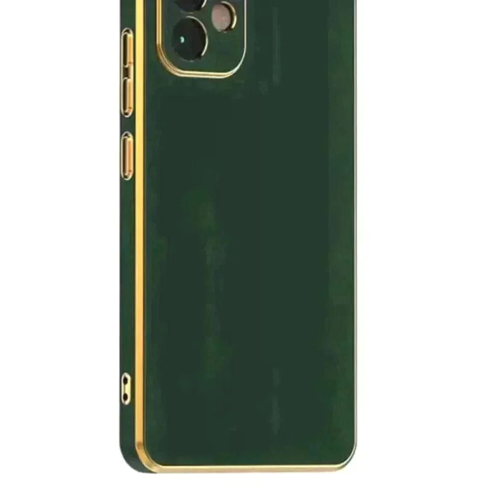 6D Golden Edge Chrome Back Cover For Vivo V21e 5G Phone Case Mobile Phone Accessories
