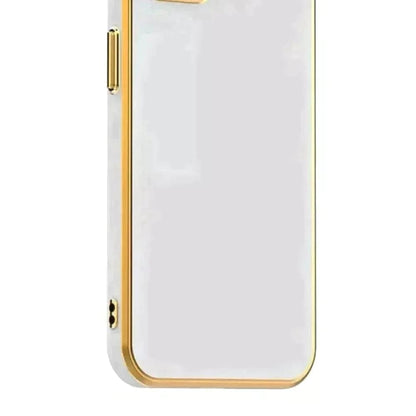 6D Golden Edge Chrome Back Cover For Vivo V23 Phone Case Mobile Phone Accessories