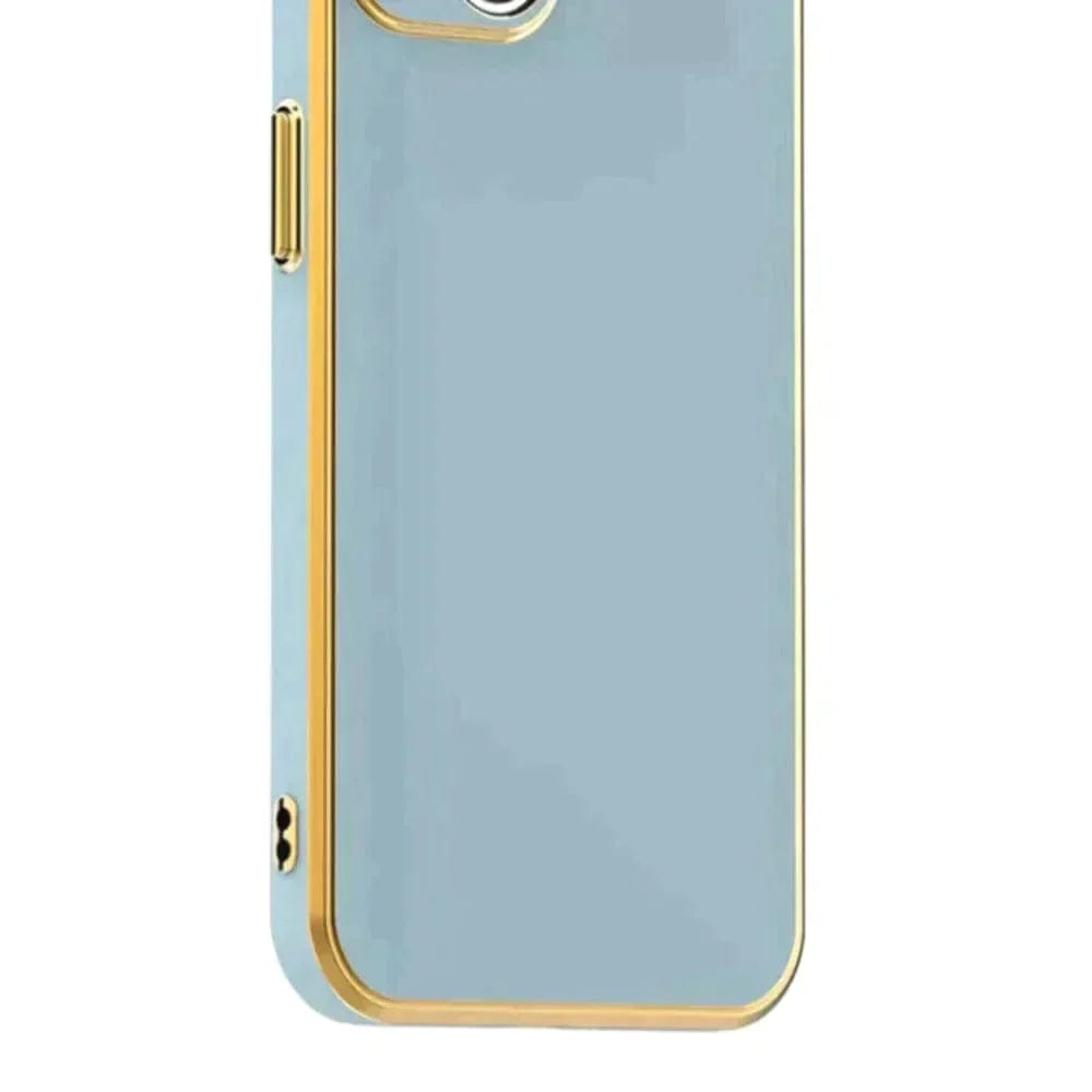6D Golden Edge Chrome Back Cover For Vivo Y02s Phone Case Mobile Phone Accessories