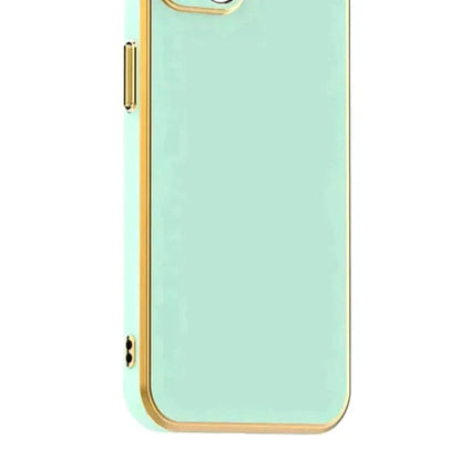 6D Golden Edge Chrome Back Cover For Vivo Y15S/Y01 Phone Case Mobile Phone Accessories