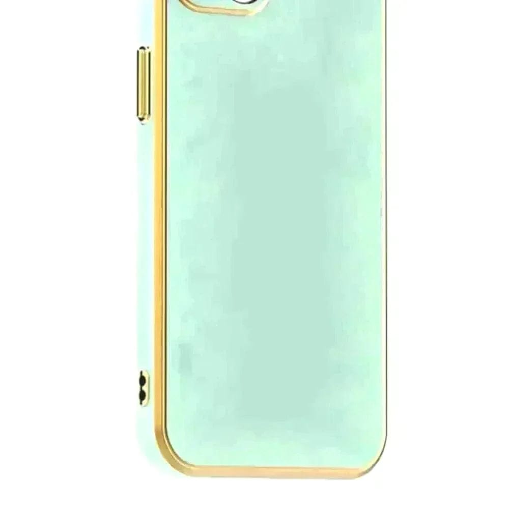 6D Golden Edge Chrome Back Cover For Vivo Y19/U20 Phone Case Mobile Phone Accessories