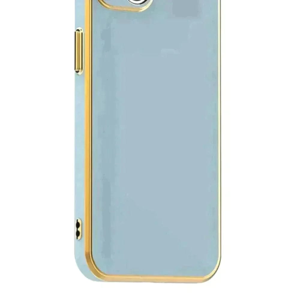6D Golden Edge Chrome Back Cover For Vivo Y21/Y33s Phone Case Mobile Phone Accessories