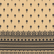 Women's Beige Printed Palazzo Pants with Elastic Waist -pattern