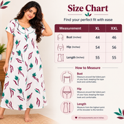 Yoga women's cotton printed nighty, comfortable and breathable cotton nightwear for women with an attractive printed design.