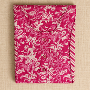 Pink Floral Printed Cotton Nighty-Folded product photo
