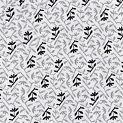 Beauty white cotton nighty with black leafy botanical print, contrast sleeves, front zip and one side pocket-pattern