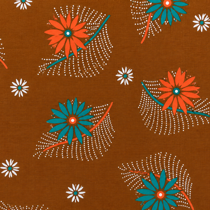 Veni’s Women's Cotton Floral Frock Nighty – Rust Brown