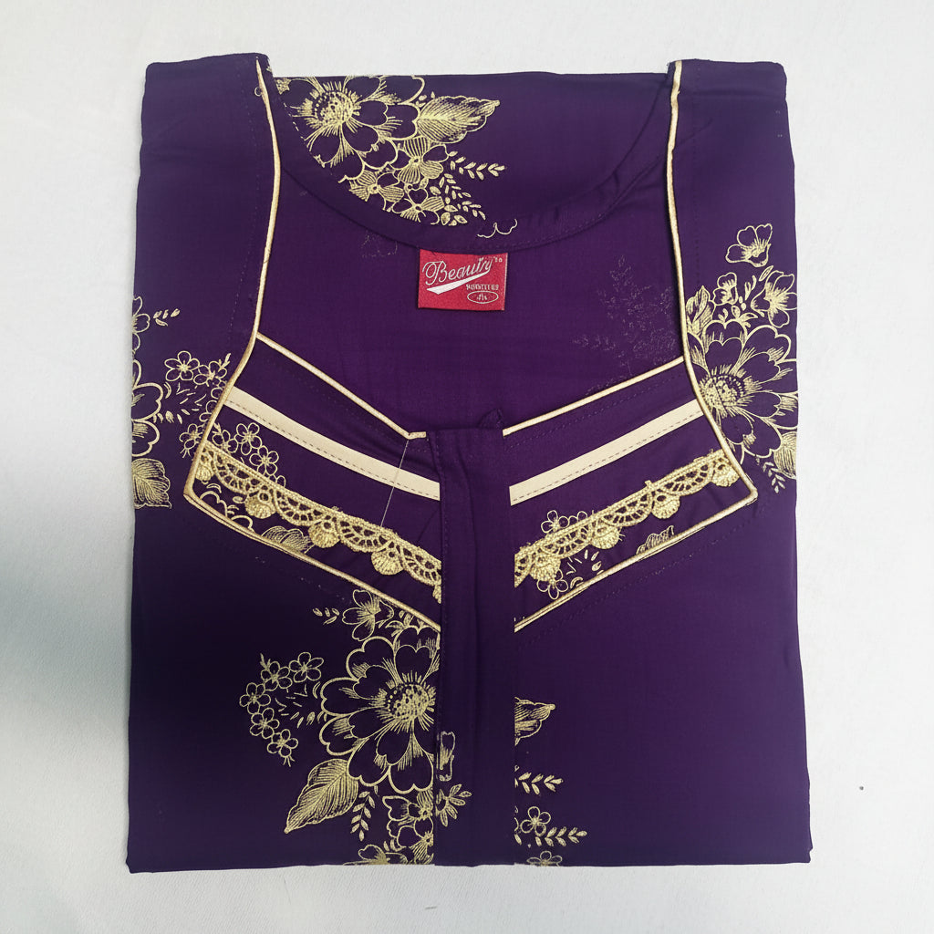 Purple background yellow floral pattern Nighty