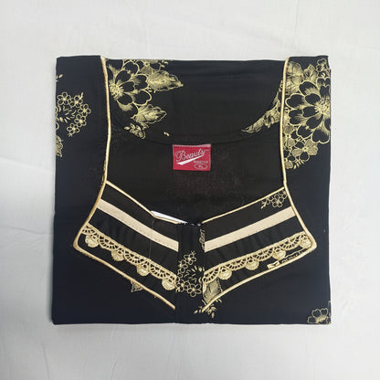 Coffee brown background yellow floral pattern Nighty