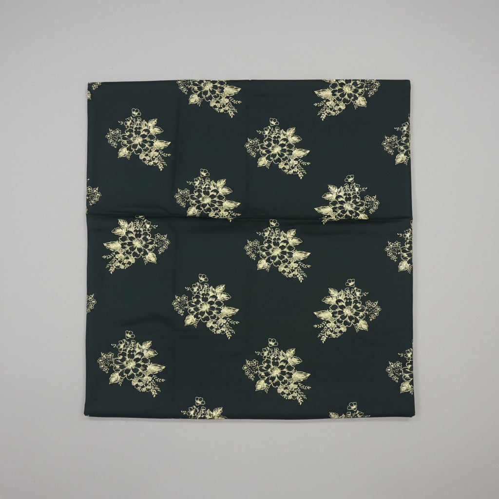 Dark Green background yellow floral pattern Nighty