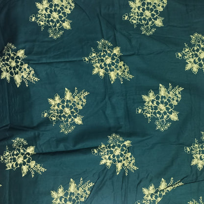 Green background yellow floral pattern Nighty