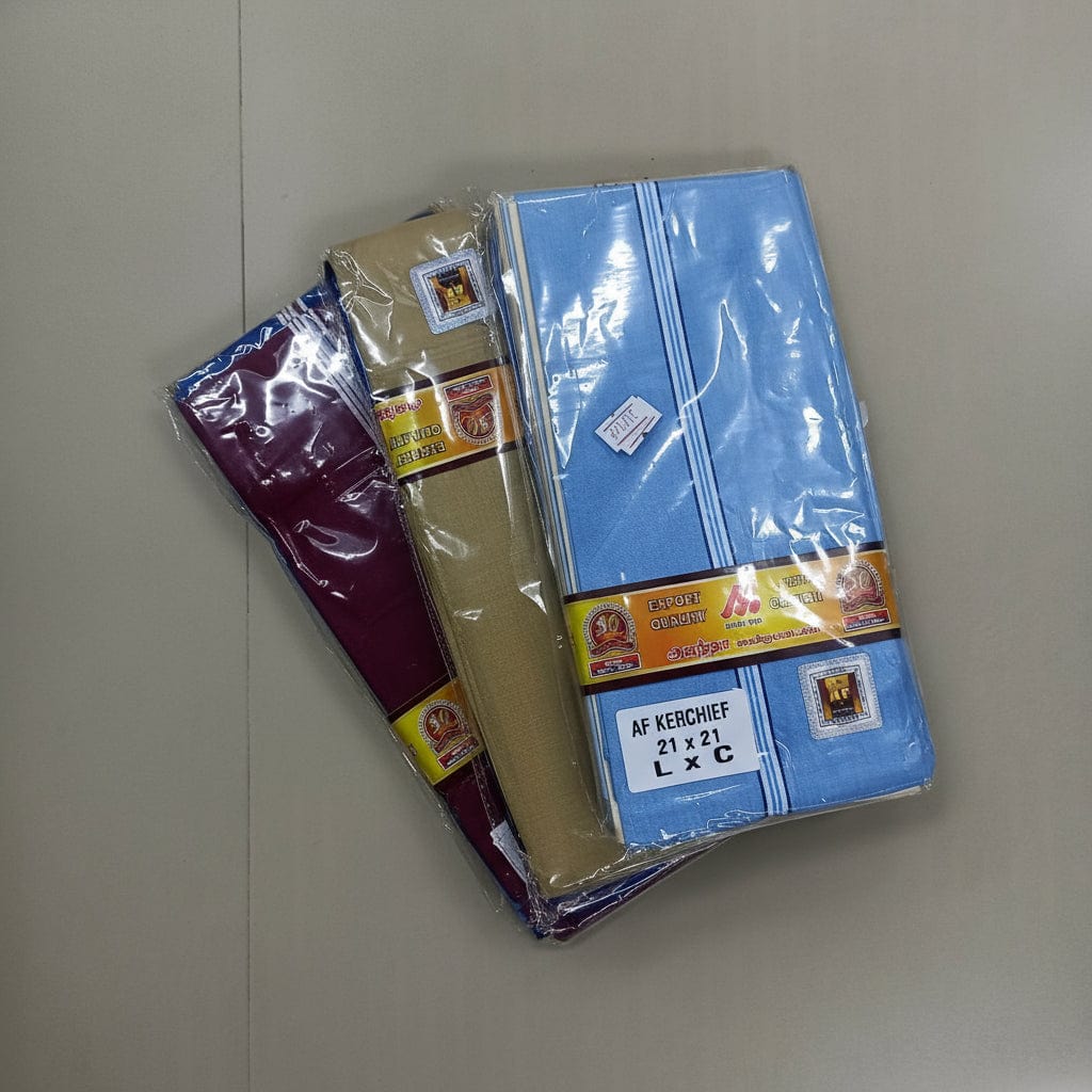 Ajantha Pure Cotton kerchief (Pack of 12) Onezeros.in