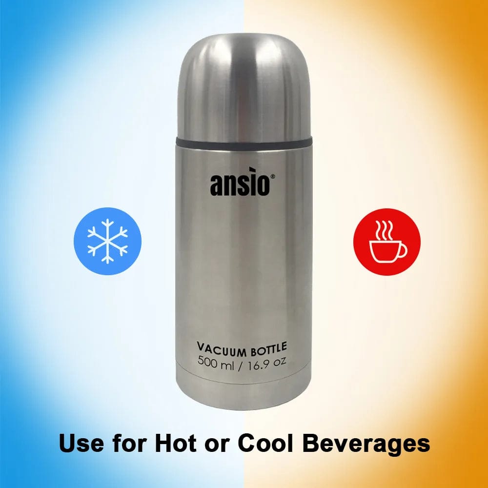 Ansio Stainless Steel Bullet Flasks - 500ml Kitchen & Dining