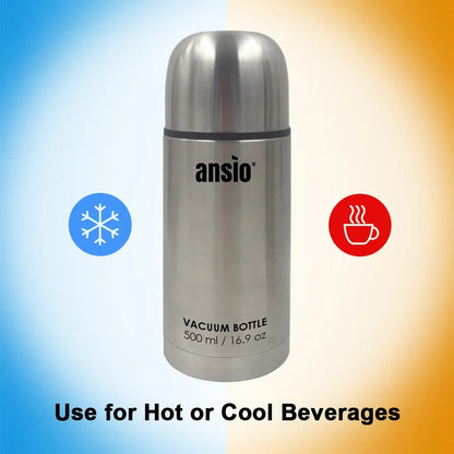 Ansio Stainless Steel Bullet Flasks - 500ml Kitchen & Dining