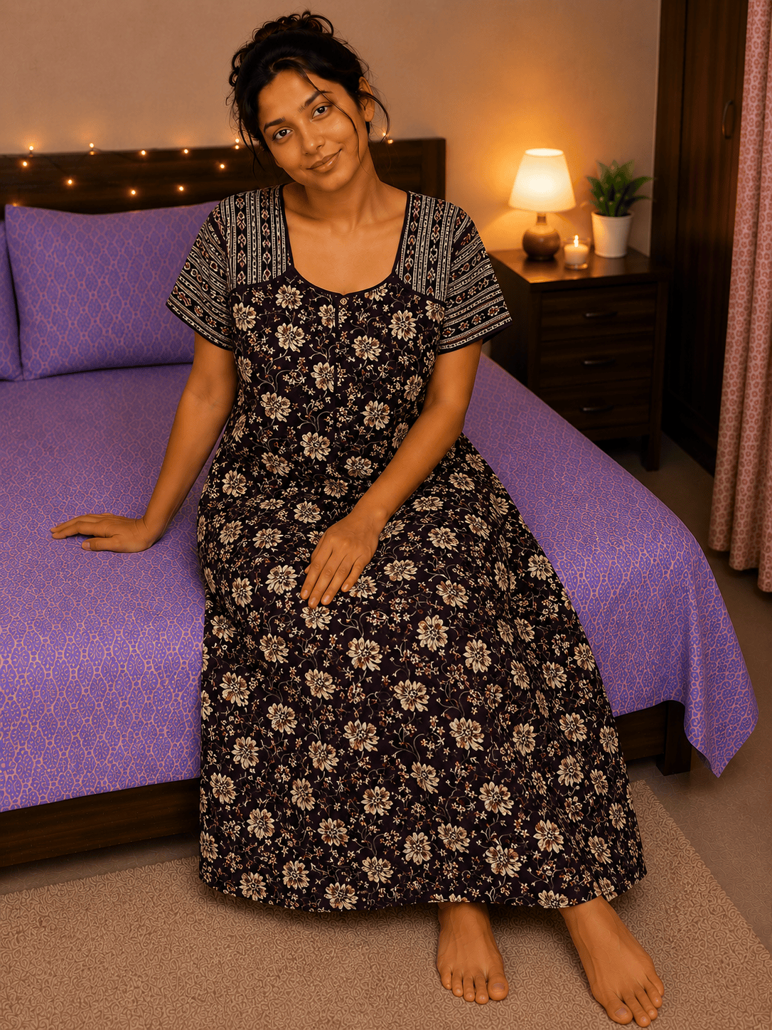 Beauty Floral Elegance Nighty 2XL Onezeros.in