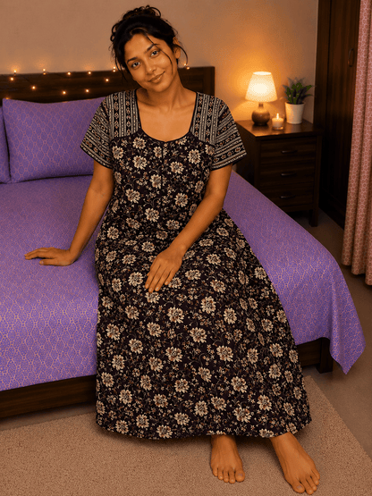 Beauty Floral Elegance Nighty 2XL Onezeros.in