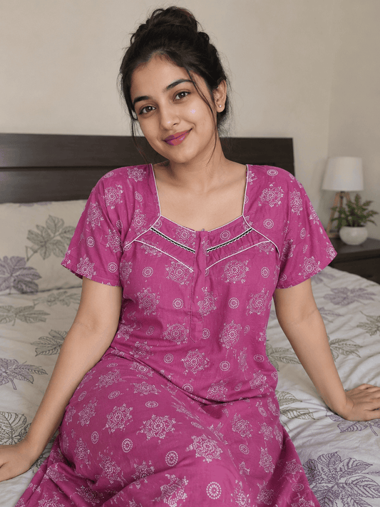 Beauty Pink Harmony Nighty XL Onezeros.in