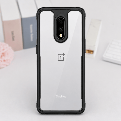 BERLOK Transparent Phone Case For Oneplus 7 Back Cover Black Onezeros.in
