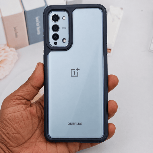 BERLOK Transparent Phone Case For OnePlus 9R Back Cover Black Onezeros.in