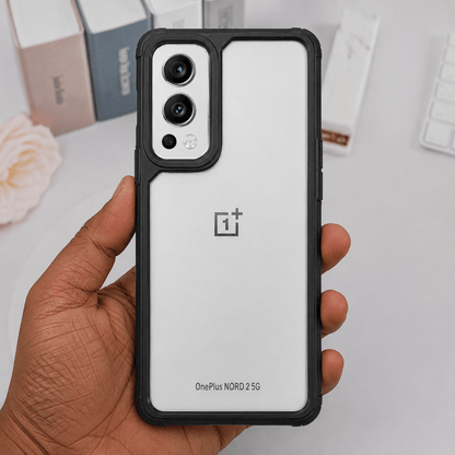 BERLOK Transparent Phone Case For OnePlus Nord 2 5G Back Cover Black Onezeros.in