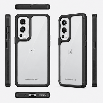 BERLOK Transparent Phone Case For OnePlus Nord 2 5G Back Cover Black Onezeros.in