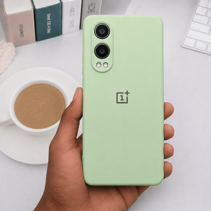 Brand Logo Phone Case For Oneplus Nord CE 4 Lite 5G Back Cover Pastel Green Onezeros.in