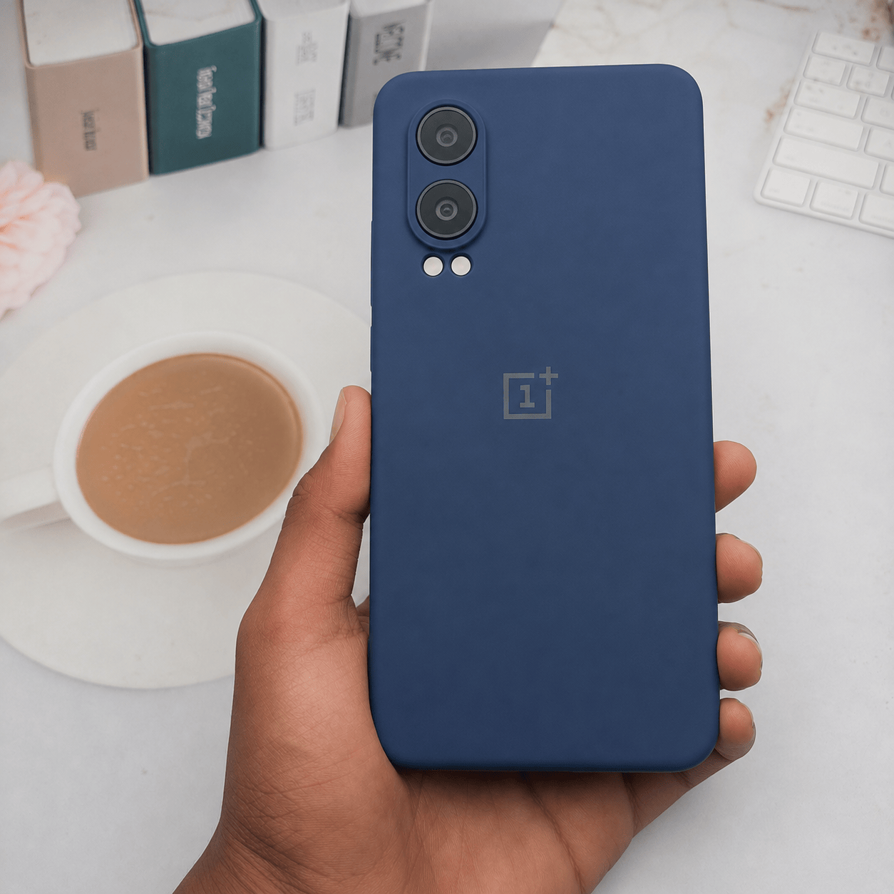 Brand Logo Phone Case For Oneplus Nord CE 4 Lite 5G Back Cover Blue Onezeros.in