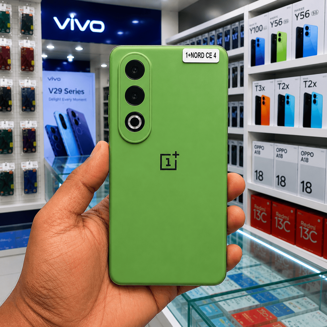 Brand Logo Phone Case For Oneplus Nord CE4 Back Cover Pastel Green Onezeros.in