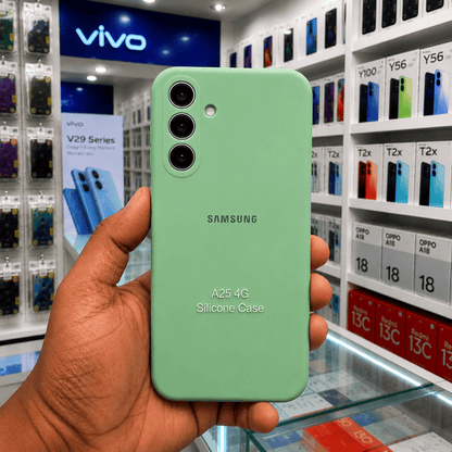 Brand Logo Phone Case For Samsung A25 Back Cover Pastel Green Onezeros.in