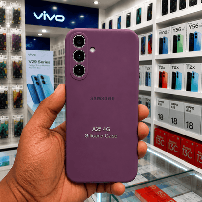Brand Logo Phone Case For Samsung A25 Back Cover Dark Purble Onezeros.in