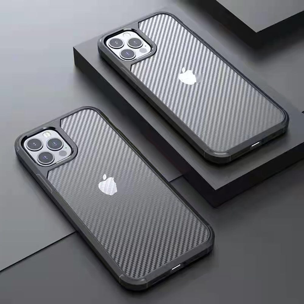 Carbon Fiber Design Phone Case for iPhone 12 Pro Mobile Back Cover Black Onezeros.in