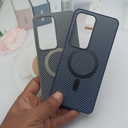 Carbon Fiber Megsafe Design Phone Case for OPPO A3 Pro Back Cover Onezeros.in