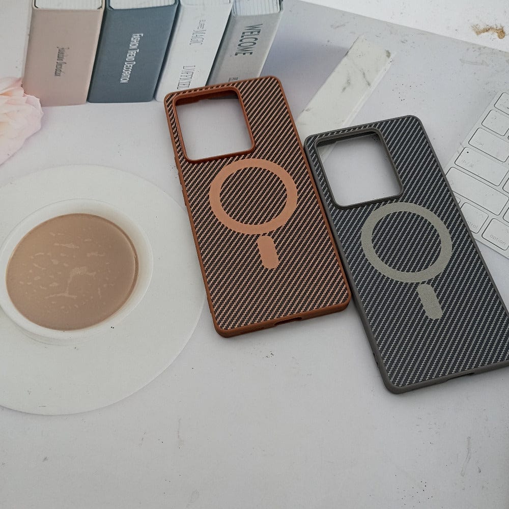 Carbon Fiber Megsafe Design Phone Case for Vivo T2 Pro Back Cover Onezeros.in