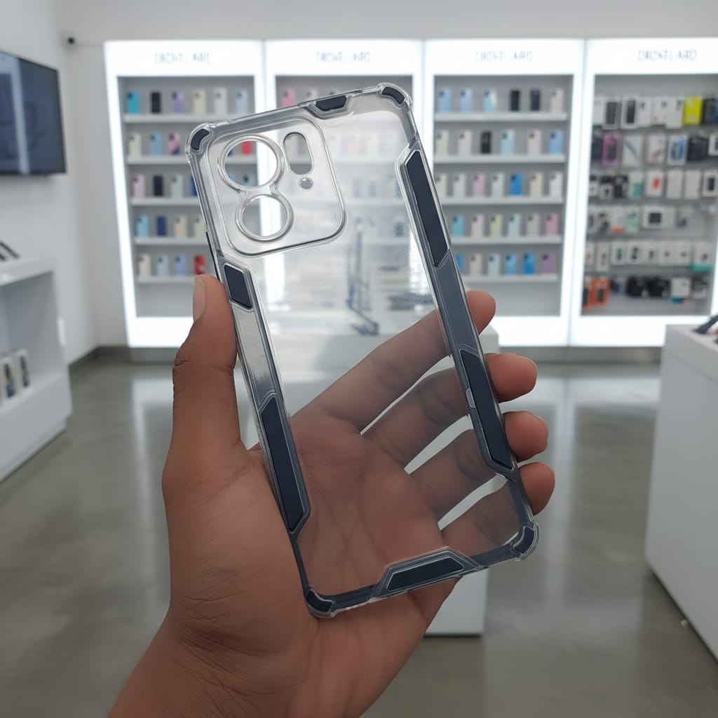 Clear Acrylic Transparent Phone Cover For Moto Edge 40 Back Case Black Onezeros.in