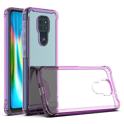 Clear Transparent Mobile Cover for Moto G9 Purple Onezeros.in
