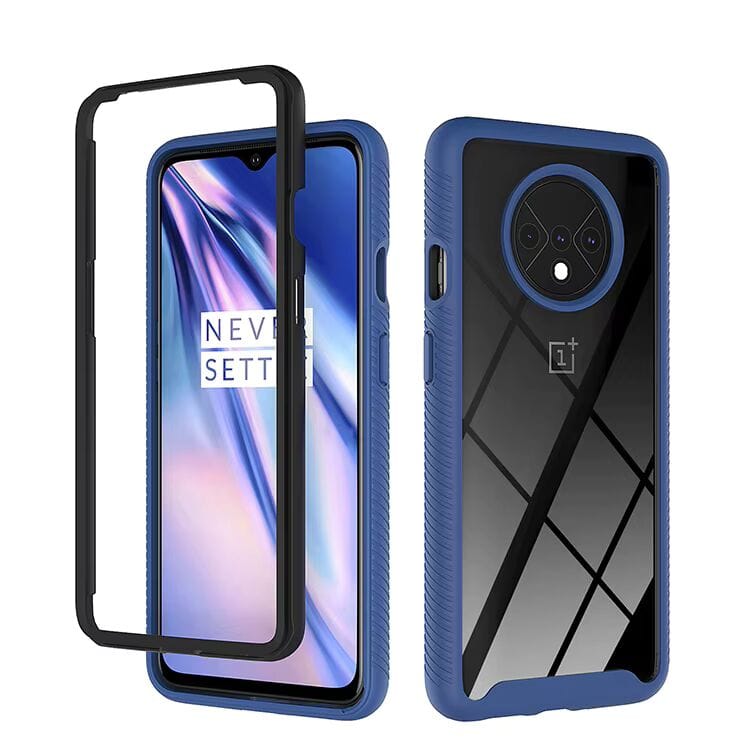 Clear Transparent Mobile Cover for OnePlus 7T Royal Blue Onezeros.in